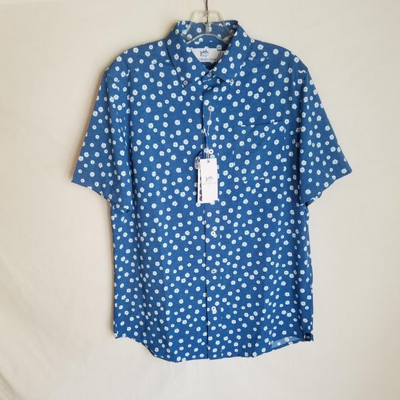 NEW Southern Tide Intercoastal Performance Floral Button Front Shirt Men's Small - Picture 2 of 8